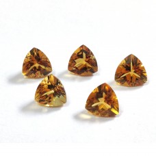 Citrine 10x10x10mm trillion facet 2.95 cts